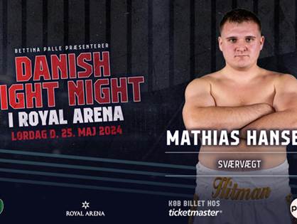 Mathias Hansen vender tilbage til Royal Arena med frisk knockoutsejr i bagagen